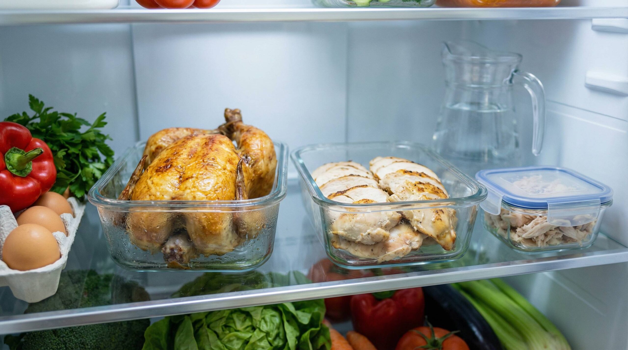 wie lange ist gebratenes hähnchen im kühlschrank haltbar