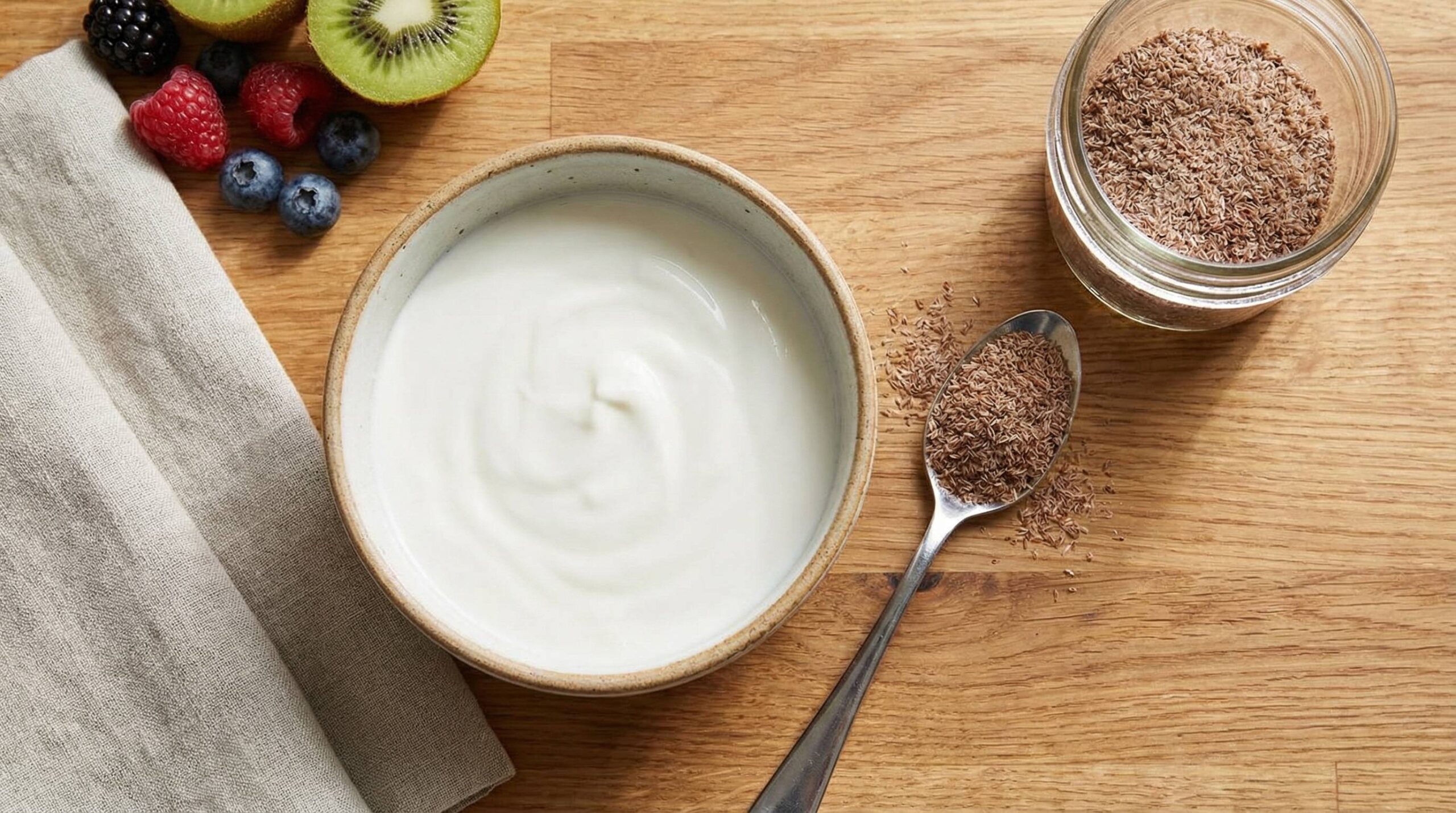 wieviel flohsamenschalen in joghurt